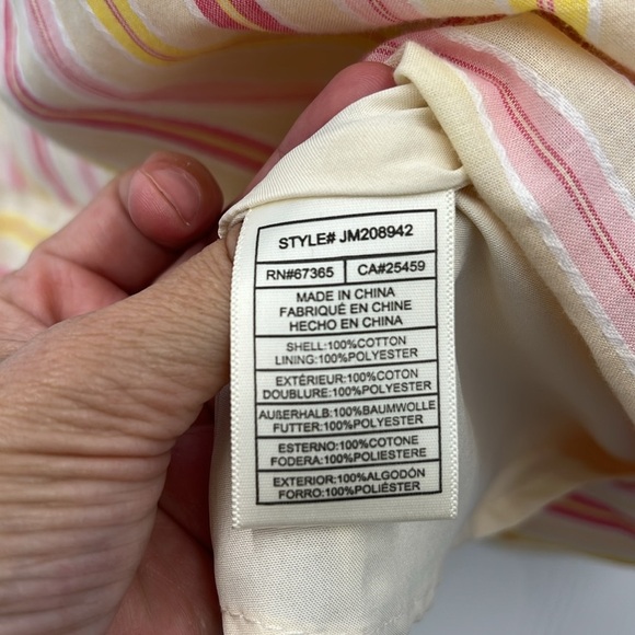 Betsey Johnson - Novelty Striped Pink Multi Colored Mini Dress Size Small - Picture 7 of 10